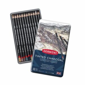 Derwent Tinted Charcoal Pencil Set of 12 & 24