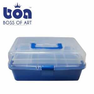 Boss Of Art - Storage Box Organizer with Double Layer Fixed Tray.