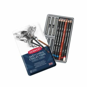 Derwent Sketching Collection Sets Of 12 & 24 - Derwent Sketching Collection Tin Set of 12