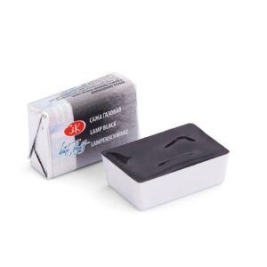 White Nights Watercolour Pans/ Cake - Basic Colours Open Stock - LAMP BLACK
