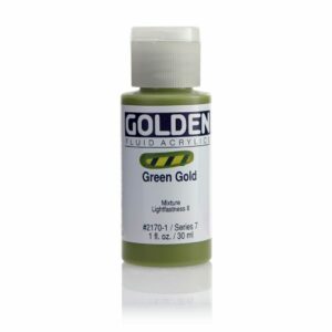 Golden Fluid Acrylic Colours 30ml Open Stock - Green Gold