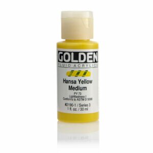 Golden Fluid Acrylic Colours 30ml Open Stock - Hansa Yellow Medium