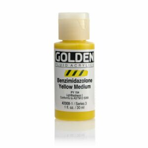 Golden Fluid Acrylic Colours 30ml Open Stock - Benzimidazolone yellow medium