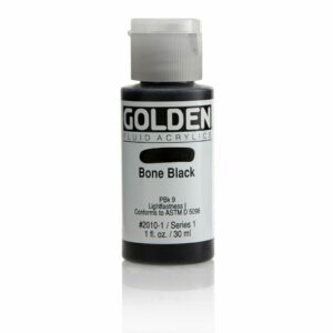 Golden Fluid Acrylic Colours 30ml Open Stock - Bone Black