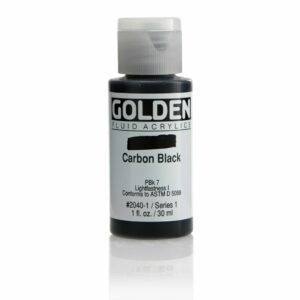 Golden Fluid Acrylic Colours 30ml Open Stock - Carbon Black