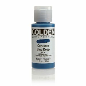Golden Fluid Acrylic Colours 30ml Open Stock - Cerulean Blue Deep