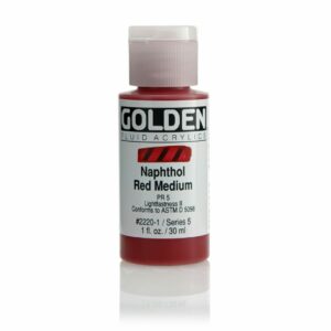 Golden Fluid Acrylic Colours 30ml Open Stock - Naphthol Red Medium