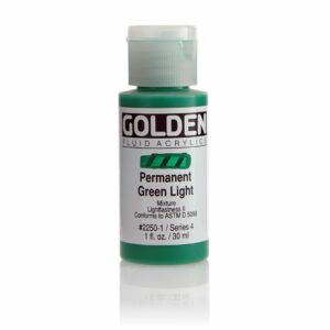 Golden Fluid Acrylic Colours 30ml Open Stock - Permanent Green Light