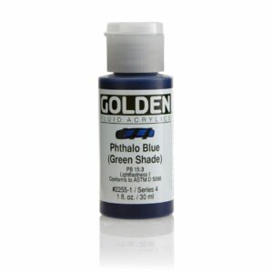Golden Fluid Acrylic Colours 30ml Open Stock - Phthalo Blue (Green Shade)