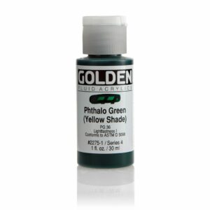 Golden Fluid Acrylic Colours 30ml Open Stock - Phthalo Green (Yellow Shade)