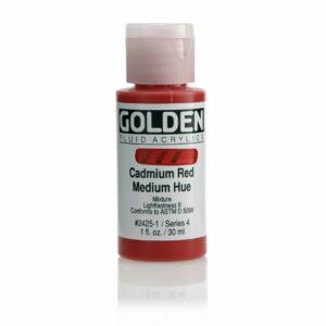 Golden Fluid Acrylic Colours 30ml Open Stock - Cadmium Red Medium Hue