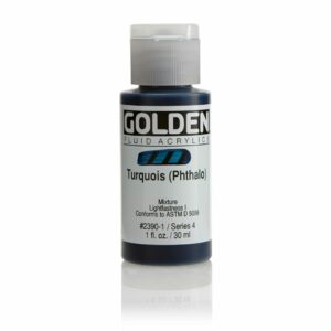 Golden Fluid Acrylic Colours 30ml Open Stock - Turquois (Phthalo)
