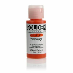 Golden Fluid Acrylic Colours 30ml Open Stock - Vat Orange