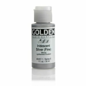 Golden Fluid Acrylic Colours 30ml Open Stock - Iridescent Silver Fine