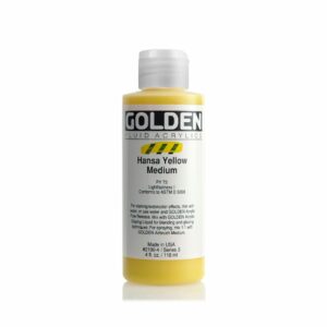 Golden Fluid Acrylic Colours 118ml Open Stock - Hansa Yellow Medium