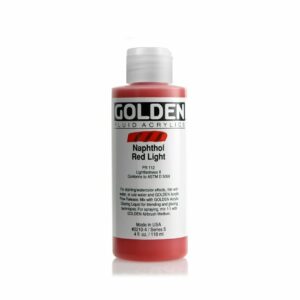 Golden Fluid Acrylic Colours 118ml Open Stock - Naphthol Red Light