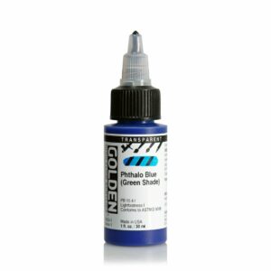 Golden High Flow Acrylic 30ml Open Stock - Transparent Phthalo Blue (Green Shade)