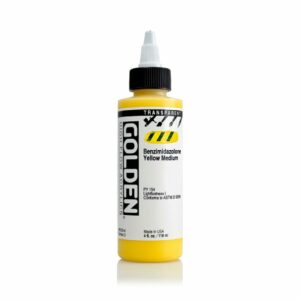 Golden High Flow Acrylic 118ml Open Stock - Transparent Benzimidazolone Yellow Medium