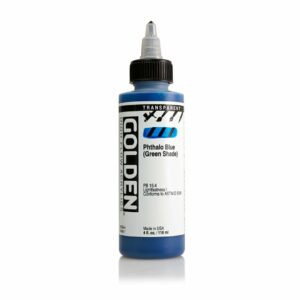 Golden High Flow Acrylic 118ml Open Stock - Transparent Phthalo Blue (Green Shade)