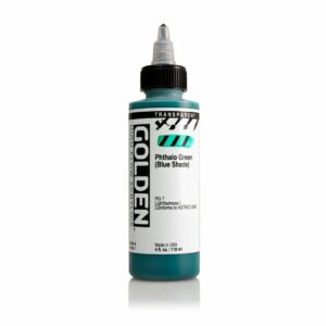 Golden High Flow Acrylic 118ml Open Stock - Transparent Phthalo Green (Blue Shade)