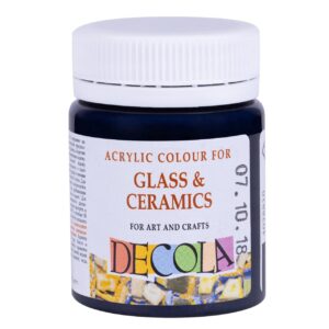 Decola Glass Colour 50ml Basic Shades Open Stock (MADE IN RUSSIA) - Black