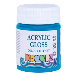 Decola Acrylic Gloss Colours-50ml Open Stock (MADE IN RUSSIA) - TURQUOISE BLUE