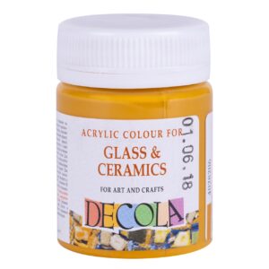 Decola Glass Colour 50ml Mettalic Shades Open Stock (MADE IN RUSSIA) - Gold