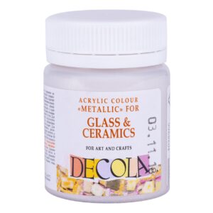 Decola Glass Colour 50ml Mettalic Shades Open Stock (MADE IN RUSSIA) - Silver