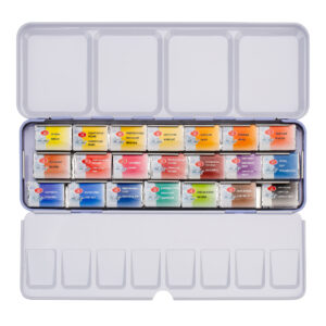 White Night's Artist's Water Colour Metal Palette Full Pans Sets - White Night's Artist's Water Colour Metal Palette Full Pans Set of 21