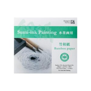 Awagami Art Pads Bamboo Sumi Ink Painting 15 sheets Open Stock - Awagami Art Pads Bamboo Sumi Ink Painting Size:27.2x24.2cm(15 sheets)