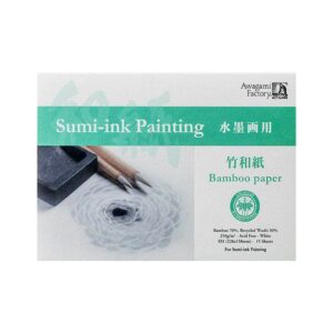 Awagami Art Pads Bamboo Sumi Ink Painting 15 sheets Open Stock - Awagami Art Pads Bamboo Sumi Ink Painting Size:22.8x15.8cm(15 sheets)