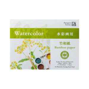 Awagami Art Pads Bamboo Watercolour 15 sheets Open Stock - Awagami Art Pads Bamboo Watercolour Size:33.2x24.2cm(15 sheets)