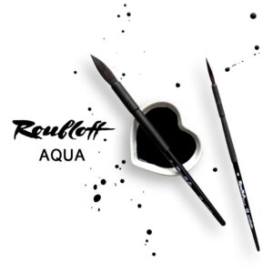 ROUBLOFF AQUA BLACK ROUND BRUSH-SQUIRREL IMITATION (AQF1) - ROUBLOFF AQUA BLACK ROUND BRUSH-SQUIRREL IMITATION (AQF1)SIZE:04